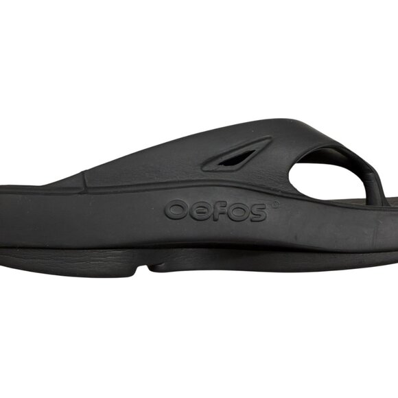 OOFOS OOriginal Black Thong Recovery Sandals Women's Size 9 Men's size 7 - Picture 5 of 9